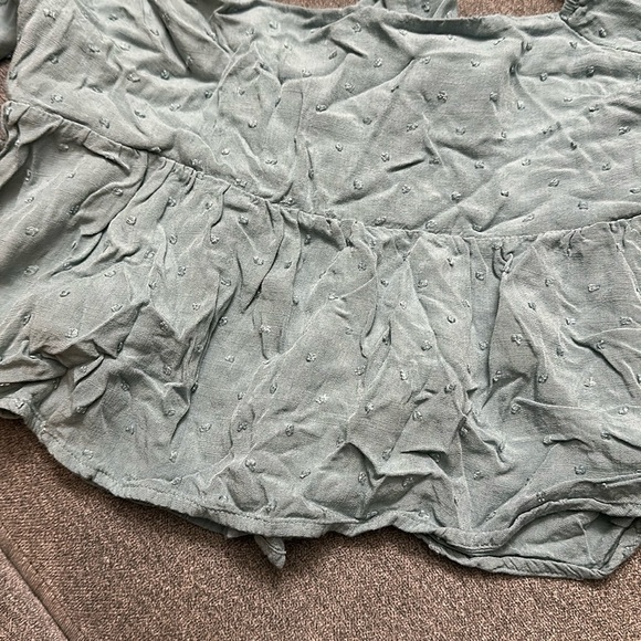 Altar’d State Size Large Teal Crop with off the shoulder long sleeves/open back - Picture 2 of 8